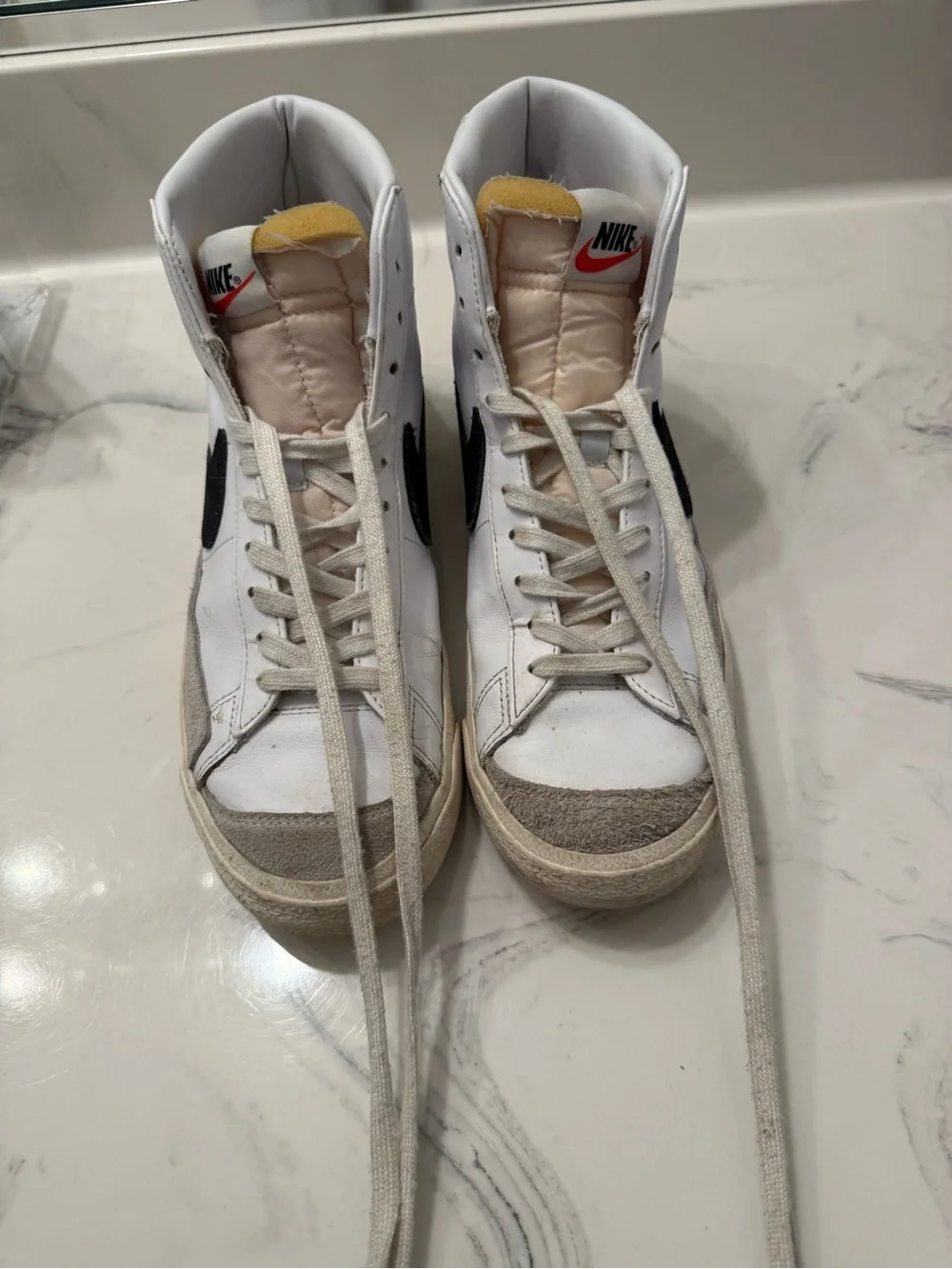 Nike Women’s White/Black High-Top Sneakers